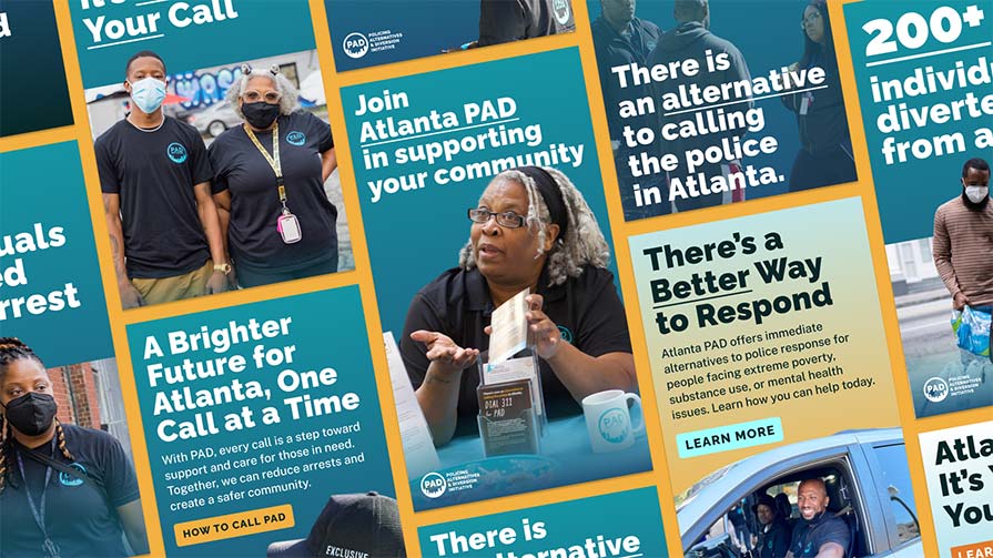 Collage of ads