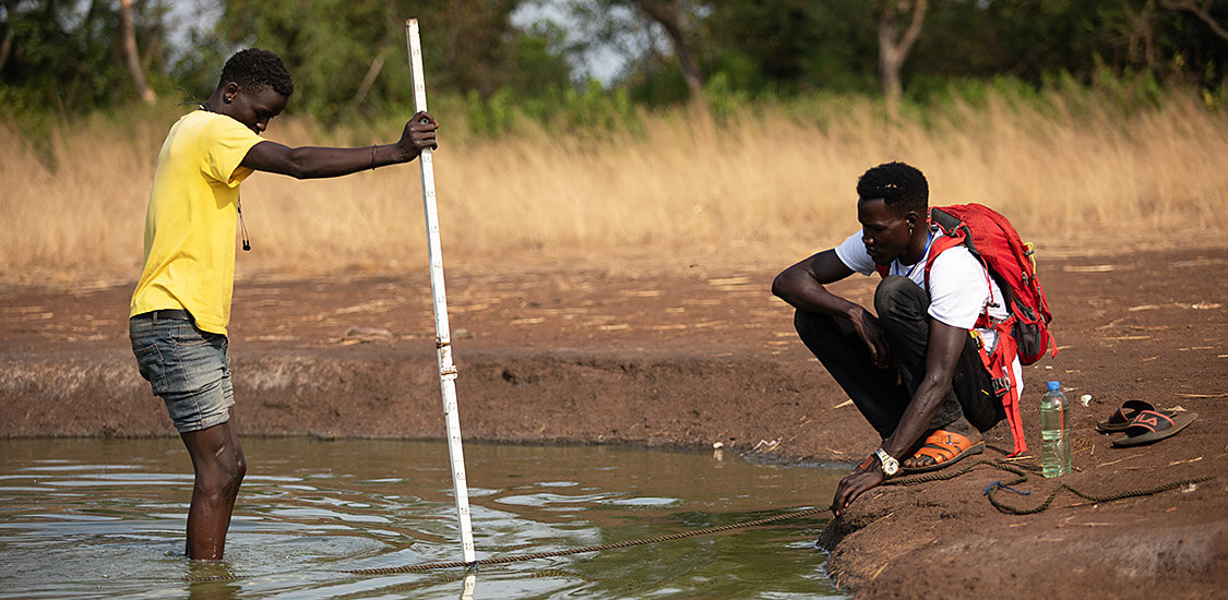 Measuring the pond