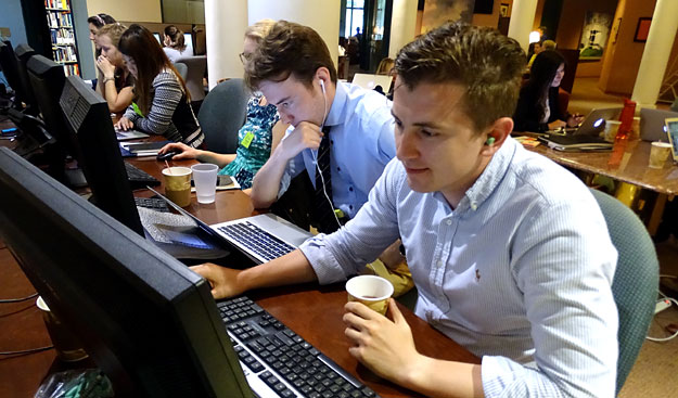 Interns working at The Carter Center