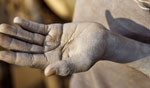 At a mine near Kambove, Bienvenu found approximately one carat of gold today. He will sell his harvest for between 1300 and 1700 Congolese francs (around $2-3 USD). Being small and agile, children are able to sneak into narrow galleries, exposing themselves to often fatal accidents.